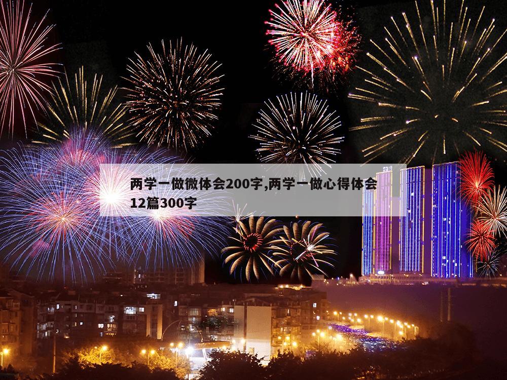 两学一做微体会200字,两学一做心得体会12篇300字